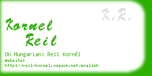 kornel reil business card